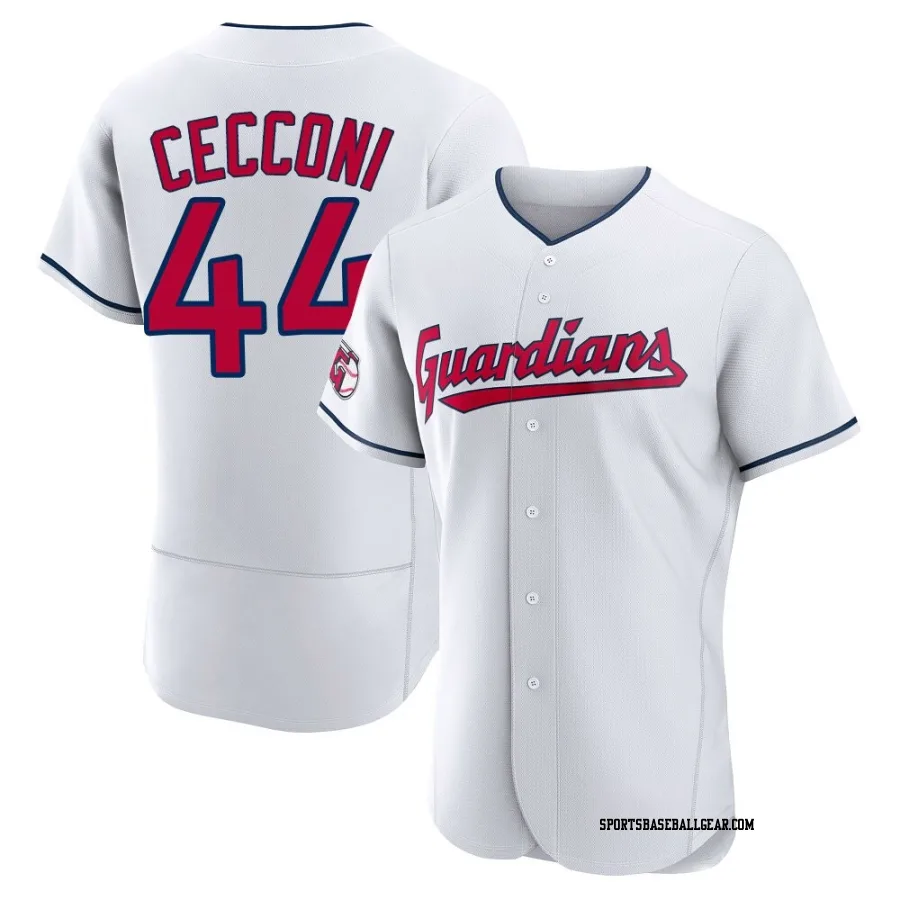 Slade Cecconi Men's Cleveland Guardians White Authentic Home Jersey