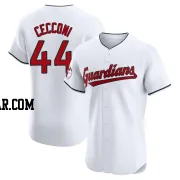 Slade Cecconi Men's Cleveland Guardians White Elite Home Jersey