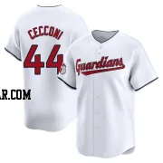 Slade Cecconi Men's Cleveland Guardians White Limited Home Jersey