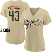 Slade Cecconi Women's Arizona Diamondbacks Gold Authentic 2021 City Connect Cool Base Jersey