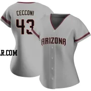 Slade Cecconi Women's Arizona Diamondbacks Gray Replica Road Jersey