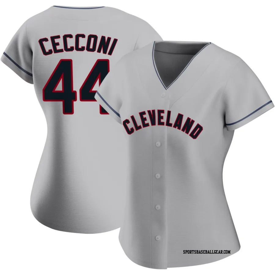 Slade Cecconi Women's Cleveland Guardians Gray Authentic Road Jersey