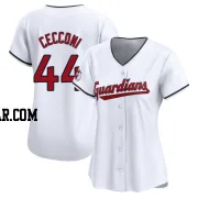 Slade Cecconi Women's Cleveland Guardians White Limited Home Jersey