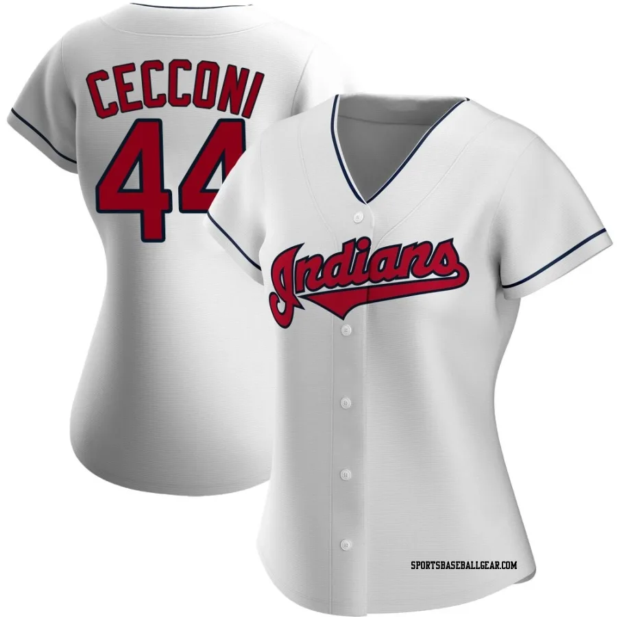 Slade Cecconi Women's Cleveland Guardians White Replica Home Jersey