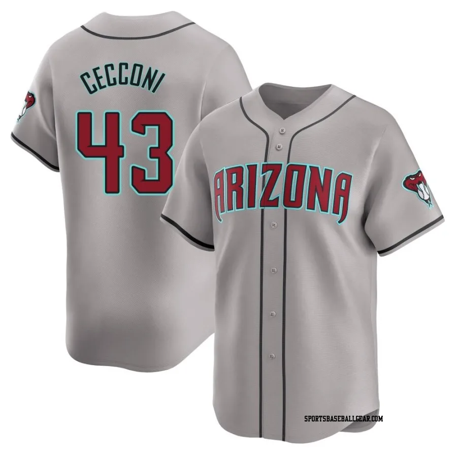 Slade Cecconi Youth Arizona Diamondbacks Gray Limited Away Jersey