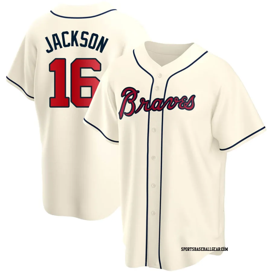 Sonny Jackson Men's Atlanta Braves Cream Replica Alternate Jersey