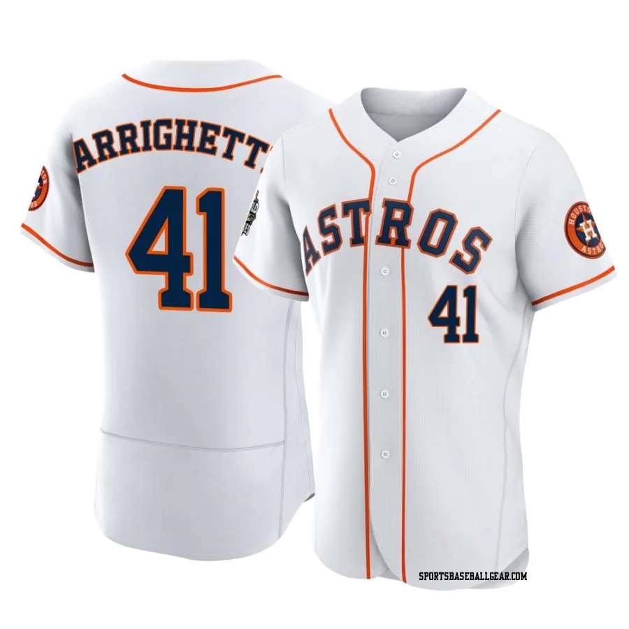 Spencer Arrighetti Men's Houston Astros White Authentic 2022 World Series Home Jersey