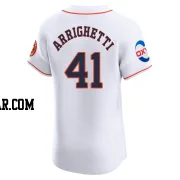 Spencer Arrighetti Men's Houston Astros White Elite Home Patch Jersey