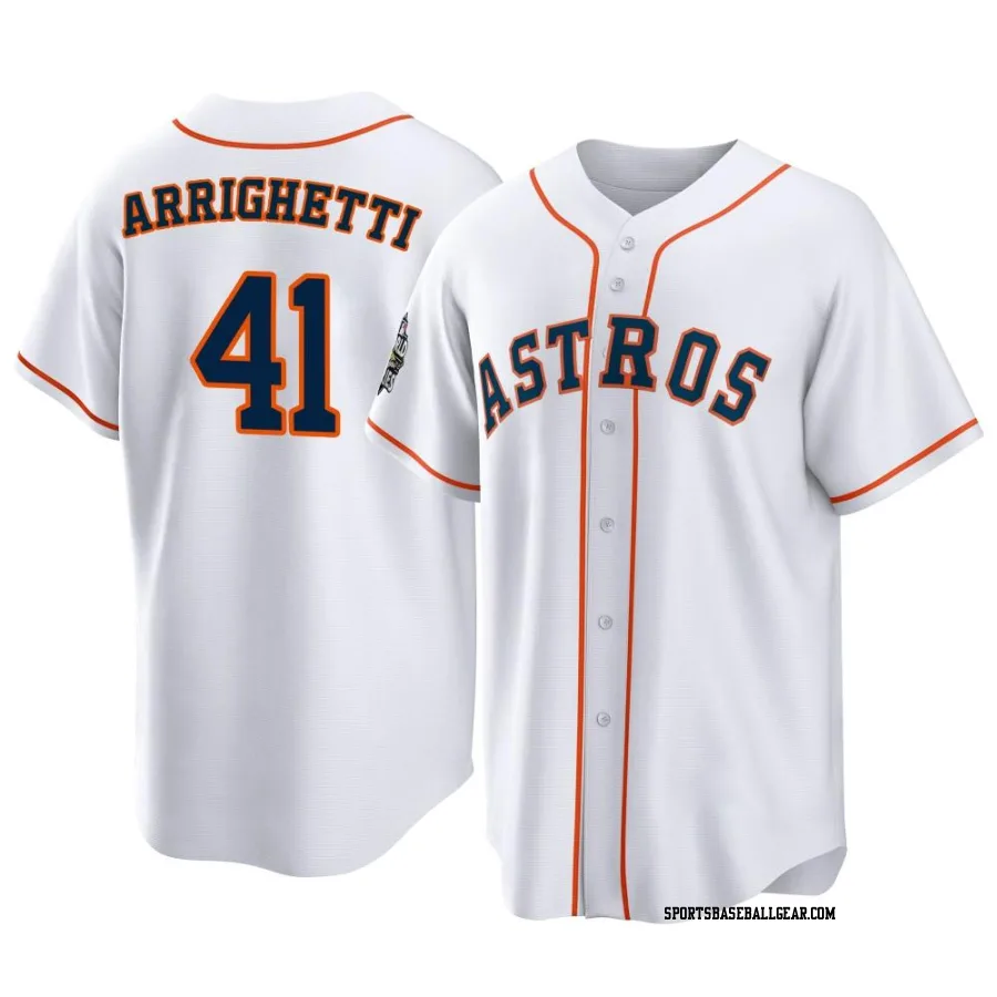 Spencer Arrighetti Men's Houston Astros White Replica 2022 World Series Home Jersey