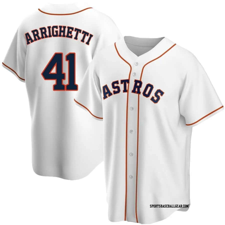 Spencer Arrighetti Men's Houston Astros White Replica Home Jersey