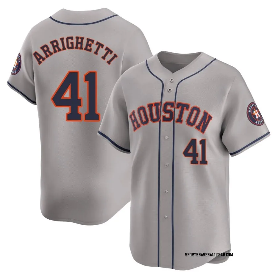 Spencer Arrighetti Youth Houston Astros Gray Limited Away Jersey