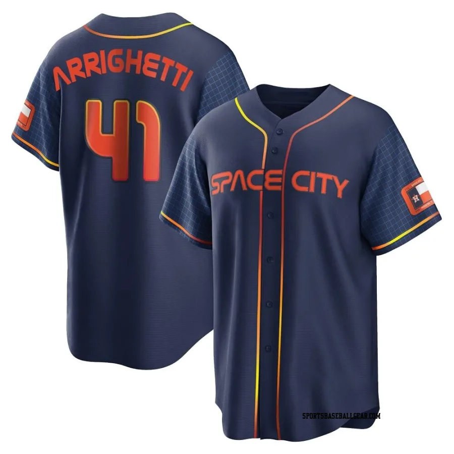 Spencer Arrighetti Youth Houston Astros Navy Replica 2022 City Connect Jersey