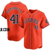 Spencer Arrighetti Youth Houston Astros Orange Limited Alternate Jersey