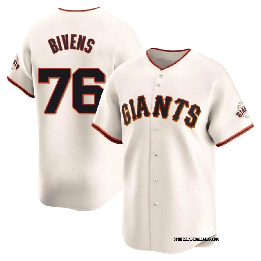 Spencer Bivens Men's San Francisco Giants Cream Limited Home Jersey