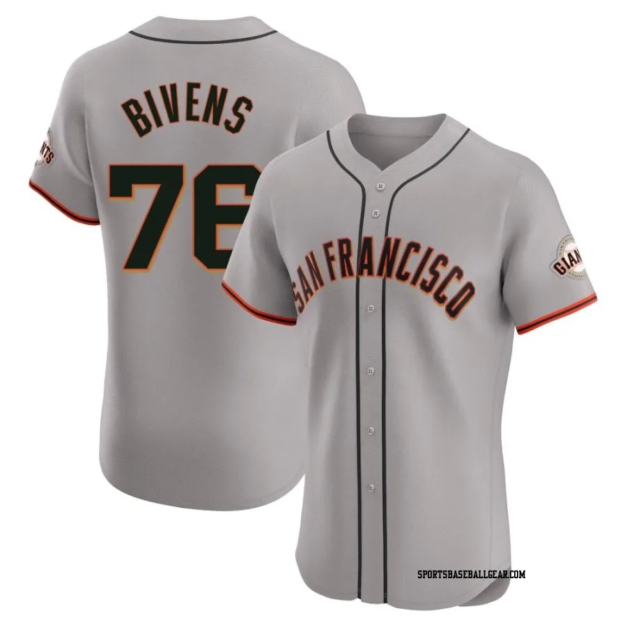 Spencer Bivens Men's San Francisco Giants Gray Elite Road Jersey