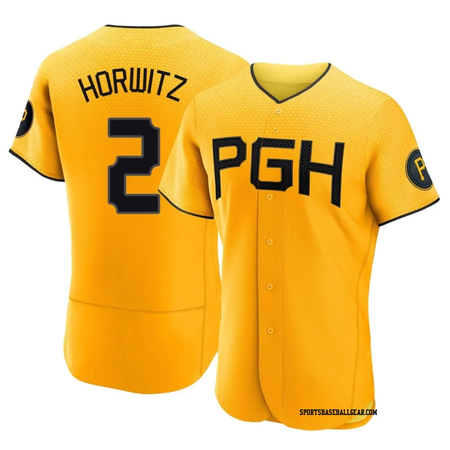 Spencer Horwitz Men's Pittsburgh Pirates Gold Authentic 2023 City Connect Jersey