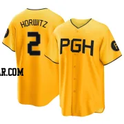 Spencer Horwitz Men's Pittsburgh Pirates Gold Replica 2023 City Connect Jersey