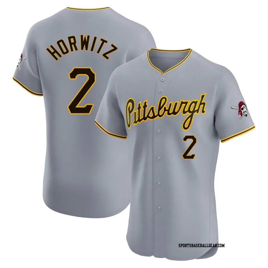 Spencer Horwitz Men's Pittsburgh Pirates Gray Elite Road Jersey