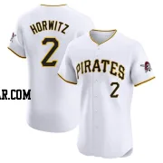 Spencer Horwitz Men's Pittsburgh Pirates White Elite Home Jersey