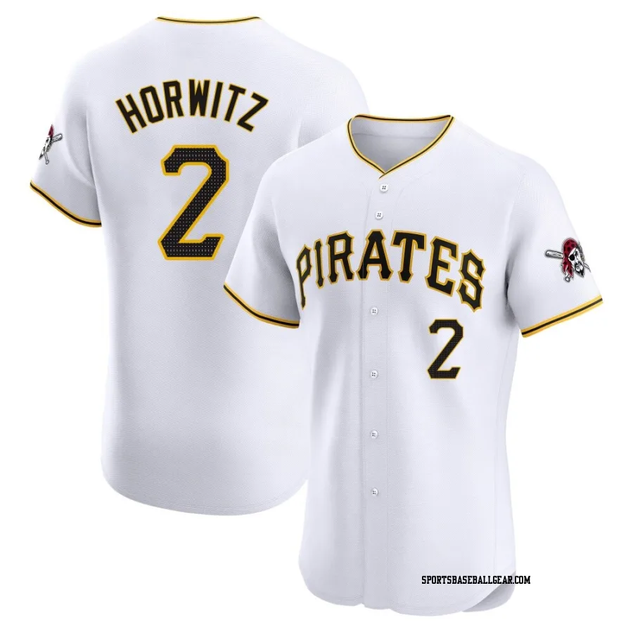 Spencer Horwitz Men's Pittsburgh Pirates White Elite Home Jersey