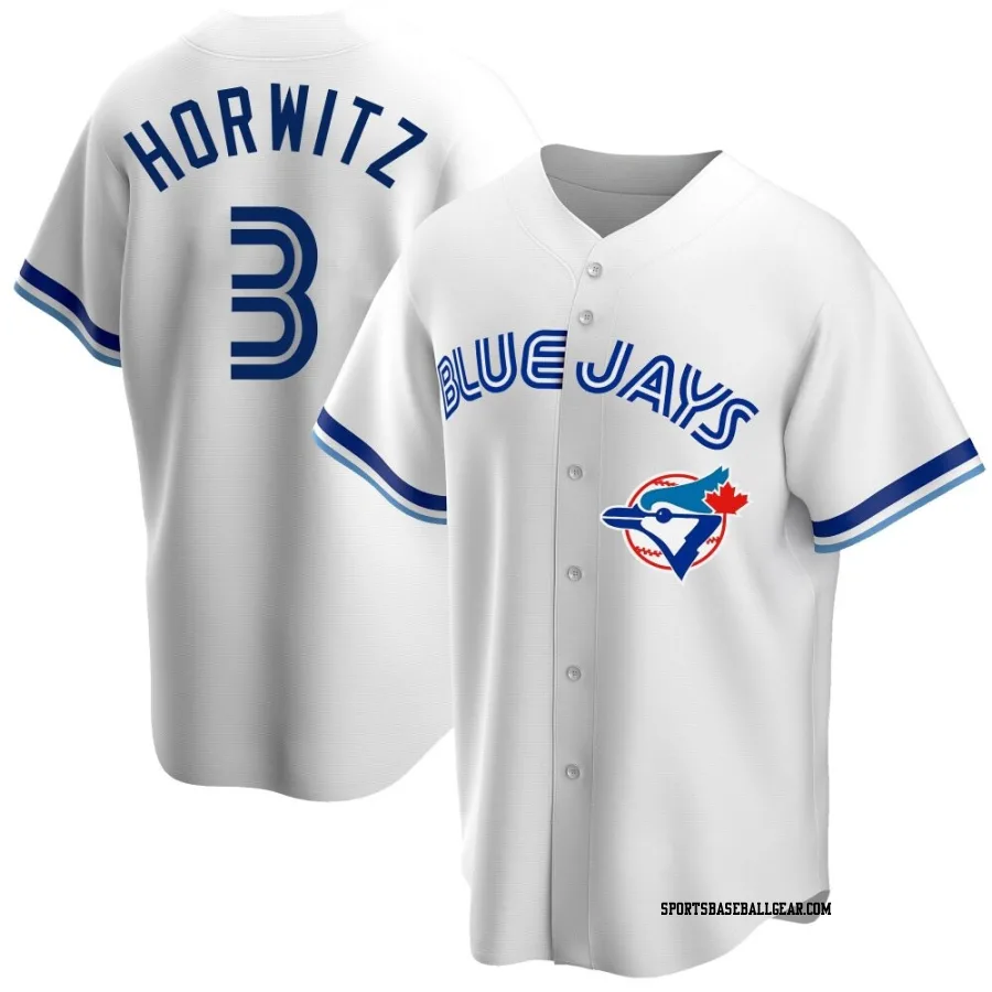 Spencer Horwitz Men's Toronto Blue Jays White Replica Home Cooperstown Collection Jersey