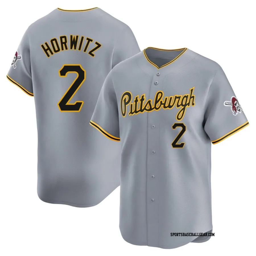 Spencer Horwitz Youth Pittsburgh Pirates Gray Limited Away Jersey