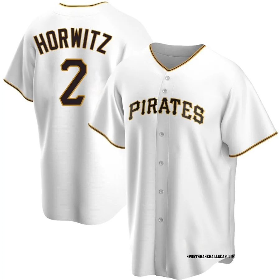 Spencer Horwitz Youth Pittsburgh Pirates White Replica Home Jersey