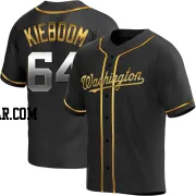 Spencer Kieboom Men's Washington Nationals Black Golden Replica Alternate Jersey