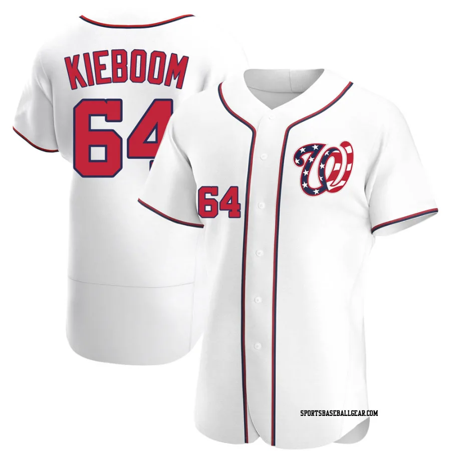 Spencer Kieboom Men's Washington Nationals White Authentic Alternate Jersey