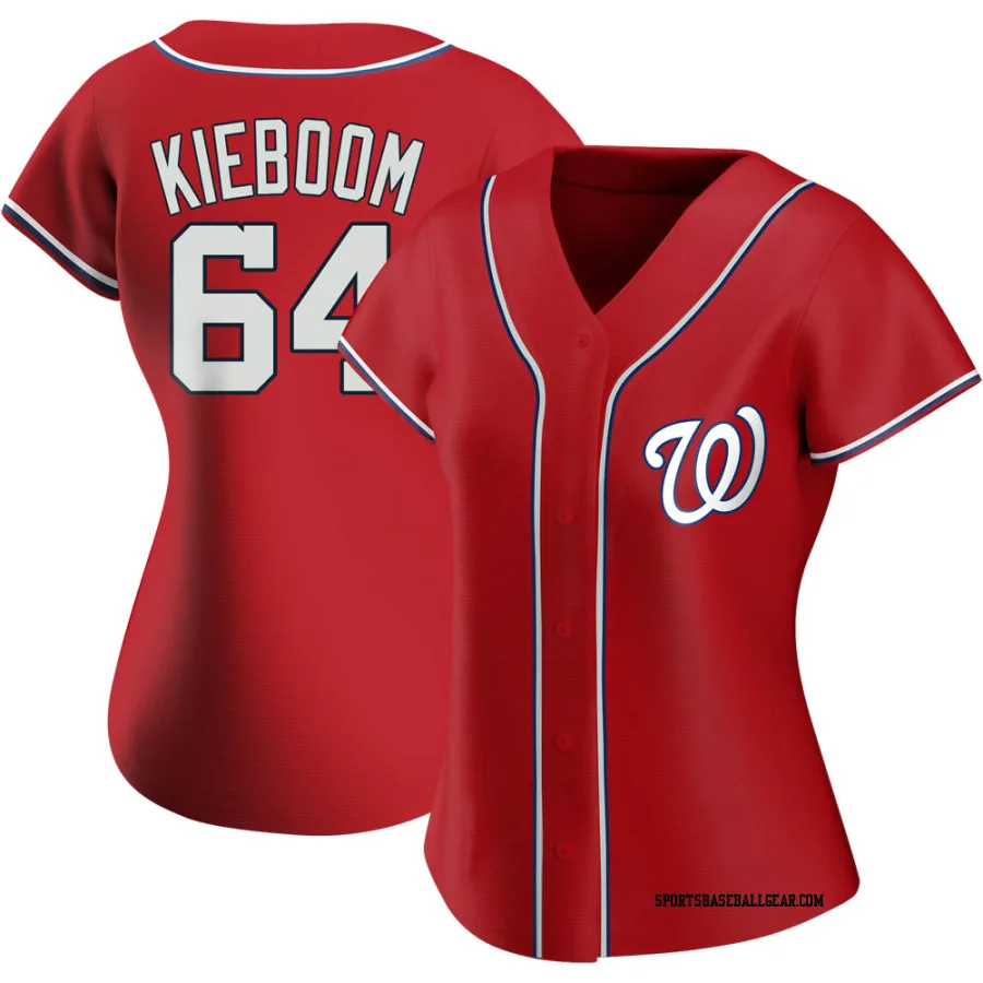 Spencer Kieboom Women's Washington Nationals Red Replica Alternate Jersey