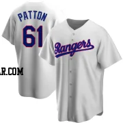 Spencer Patton Men's Texas Rangers White Replica Home Cooperstown Collection Jersey