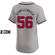 Spencer Schwellenbach Men's Atlanta Braves Gray Elite Road Jersey