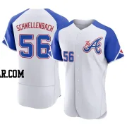 Spencer Schwellenbach Men's Atlanta Braves White Authentic 2023 City Connect Jersey