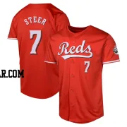 Spencer Steer Men's Cincinnati Reds Red Limited Alternate Jersey