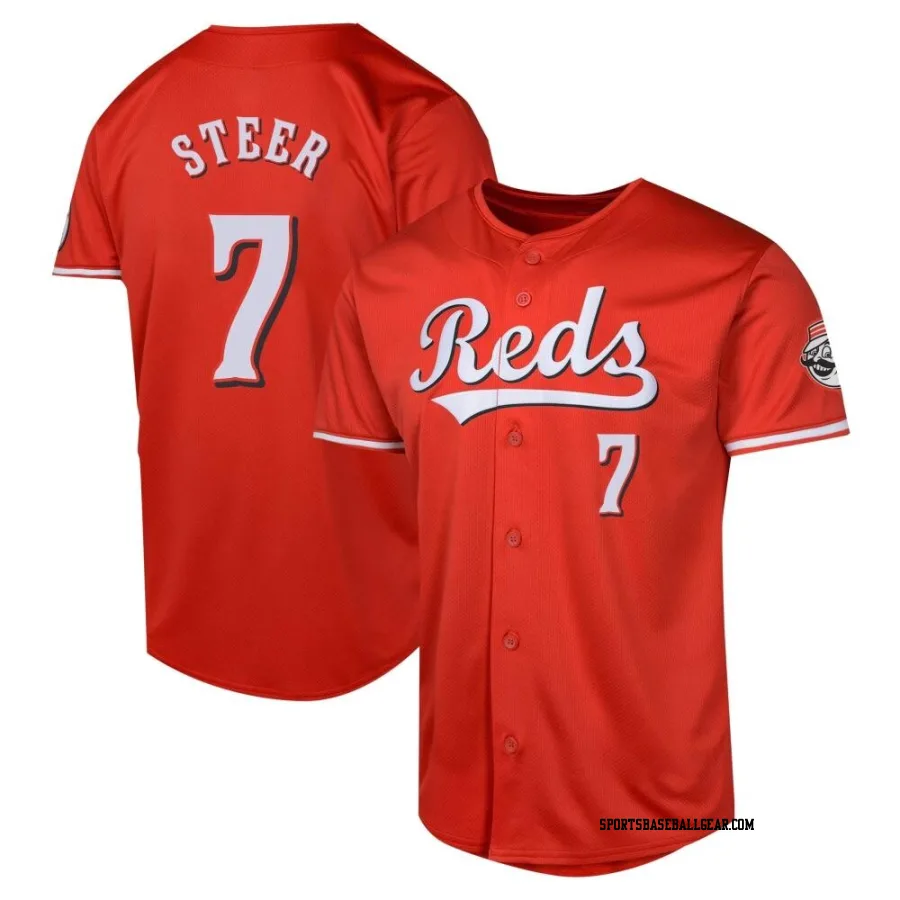 Spencer Steer Men's Cincinnati Reds Red Limited Alternate Jersey