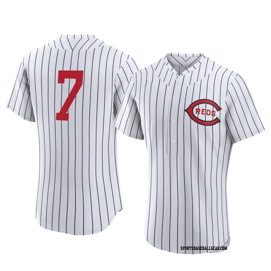 Spencer Steer Men's Cincinnati Reds White Authentic 2022 Field Of Dreams Jersey