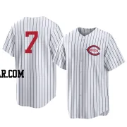 Spencer Steer Youth Cincinnati Reds White Replica 2022 Field Of Dreams Jersey