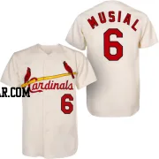 Stan Musial Men's St. Louis Cardinals Cream Authentic 1963 Throwback Jersey