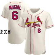 Stan Musial Men's St. Louis Cardinals Cream Authentic Alternate Jersey