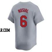 Stan Musial Men's St. Louis Cardinals Gray Limited Away Jersey