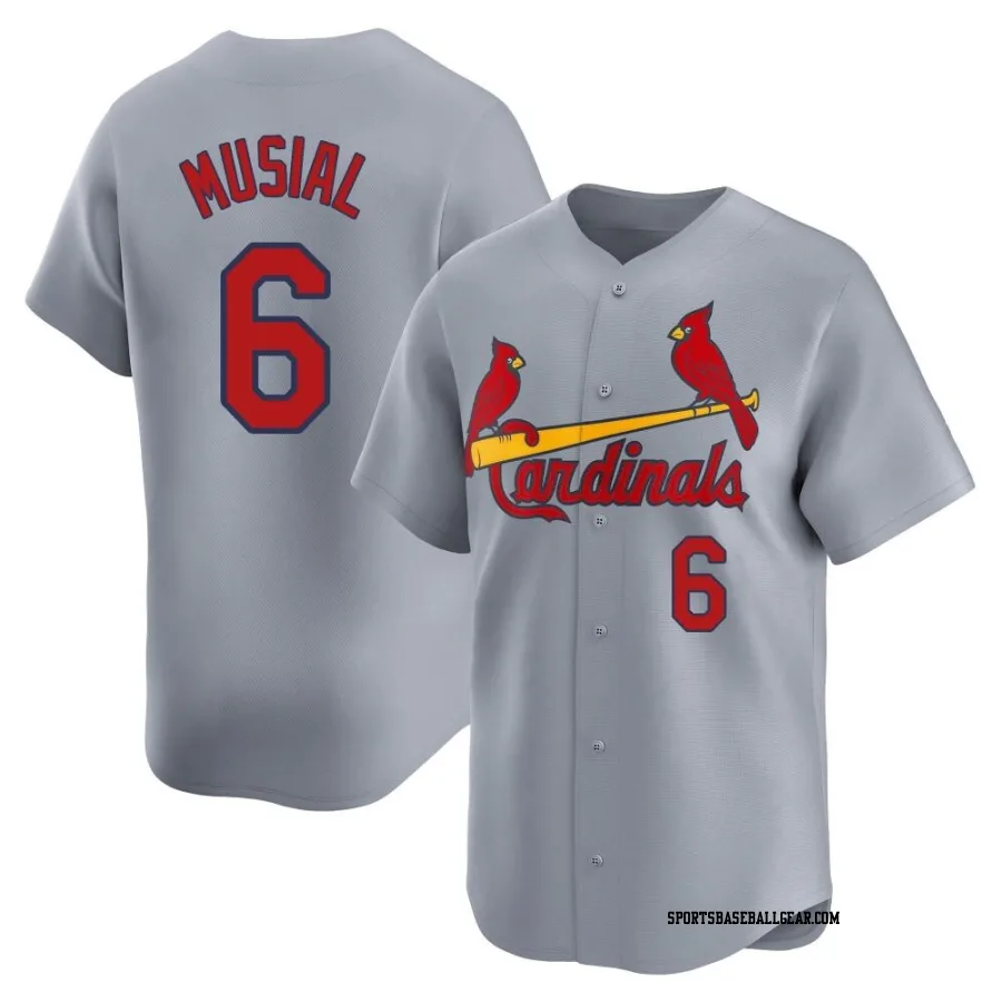 Stan Musial Men's St. Louis Cardinals Gray Limited Away Jersey