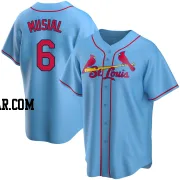 Stan Musial Men's St. Louis Cardinals Light Blue Replica Alternate Jersey