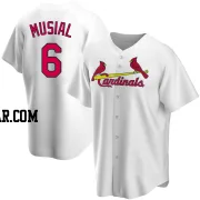 Stan Musial Men's St. Louis Cardinals White Replica Home Jersey