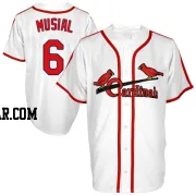 Stan Musial Men's St. Louis Cardinals White Replica Throwback Jersey