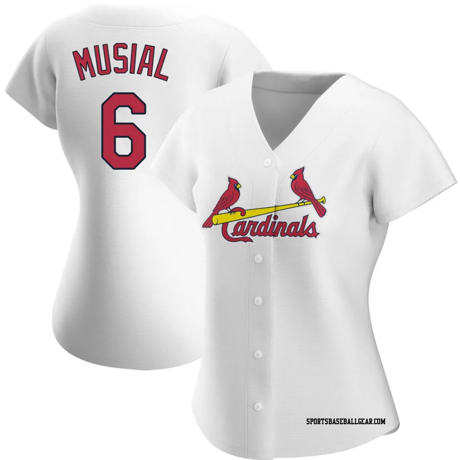 Stan Musial Women's St. Louis Cardinals White Replica Home Jersey