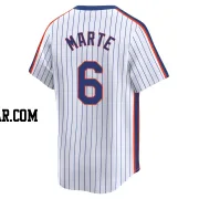 Starling Marte Men's New York Mets White Limited Cooperstown Collection Jersey