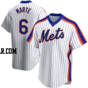 Starling Marte Men's New York Mets White Replica Home Cooperstown Collection Jersey