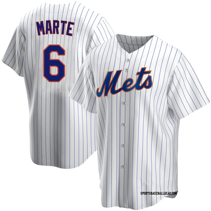 Starling Marte Men's New York Mets White Replica Home Jersey