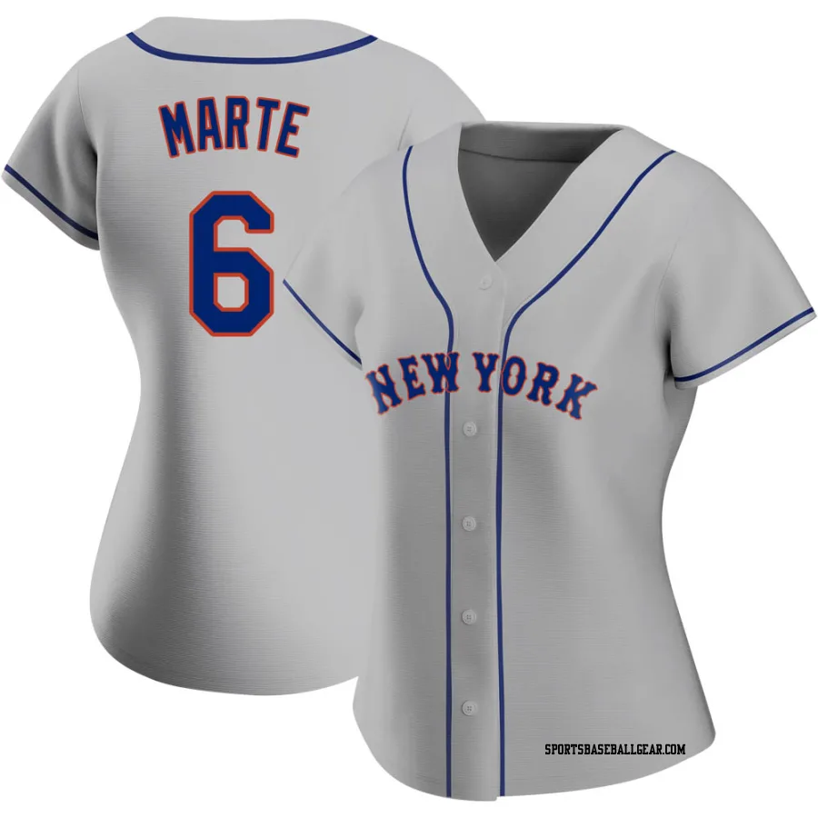 Starling Marte Women's New York Mets Gray Authentic Road Jersey