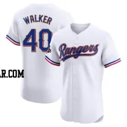 Steele Walker Men's Texas Rangers Gold Elite White 2024 Collection Jersey